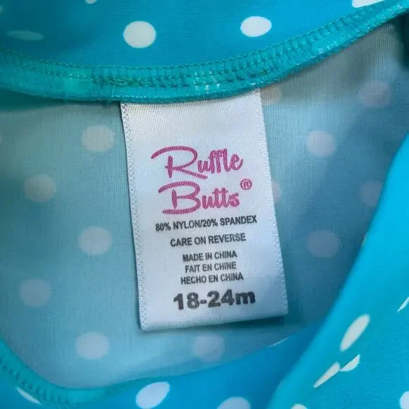 RuffleButts Dot Swim Set - Picture 3 of 9